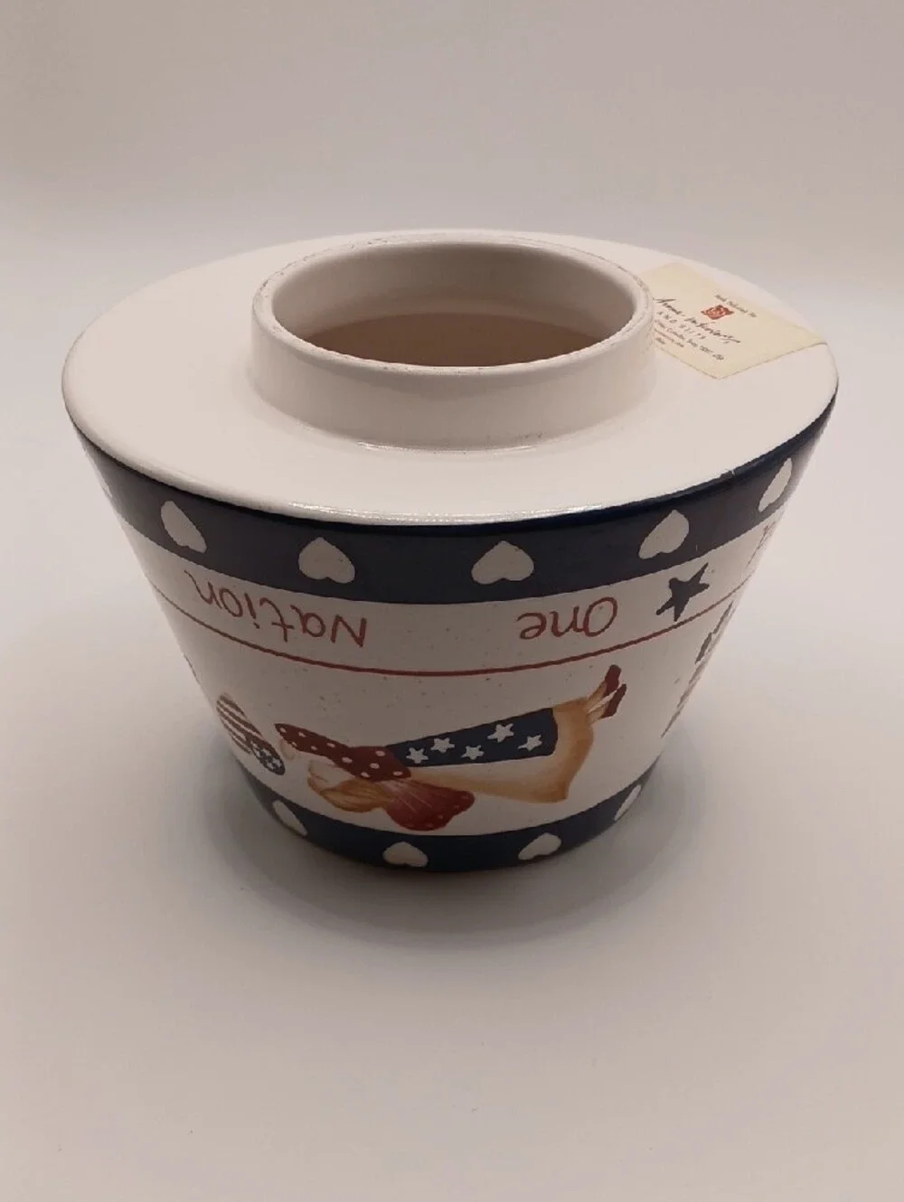 Home Interiors Patriotic Angel Ceramic Candle Shade Topper